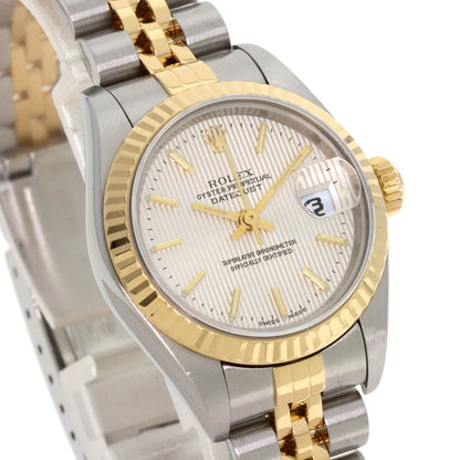 ROLEX ロレックス 79173 デイトジャスト シルバータペストリー 腕時計 SS レディース 中古