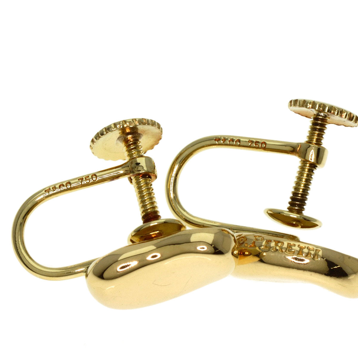 TIFFANY&Co. ティファニー ビーン イヤリング K18YG レディース 中古