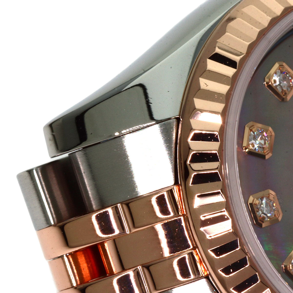 ROLEX ロレックス 179171NG デイトジャスト 10P ダイヤモンド 腕時計 SS レディース 中古