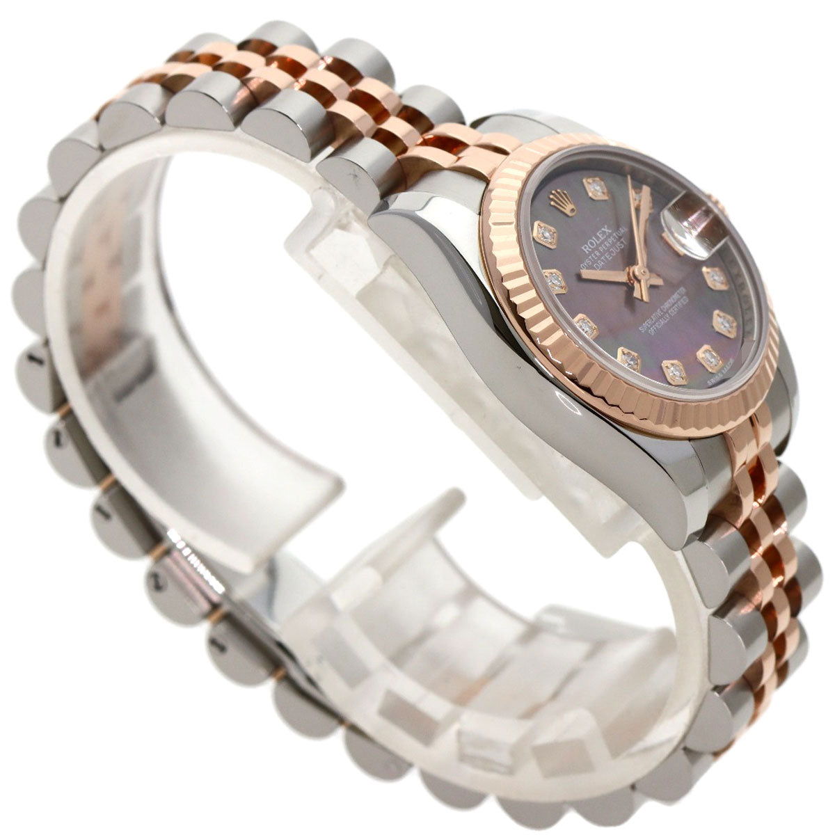 ROLEX ロレックス 179171NG デイトジャスト 10P ダイヤモンド 腕時計 SS レディース 中古