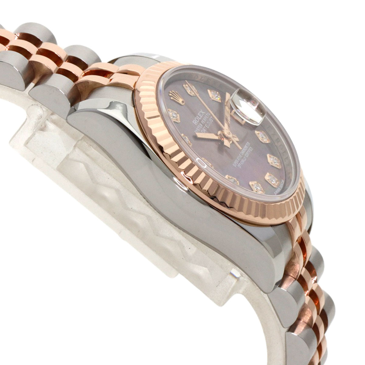 ROLEX ロレックス 179171NG デイトジャスト 10P ダイヤモンド 腕時計 SS レディース 中古