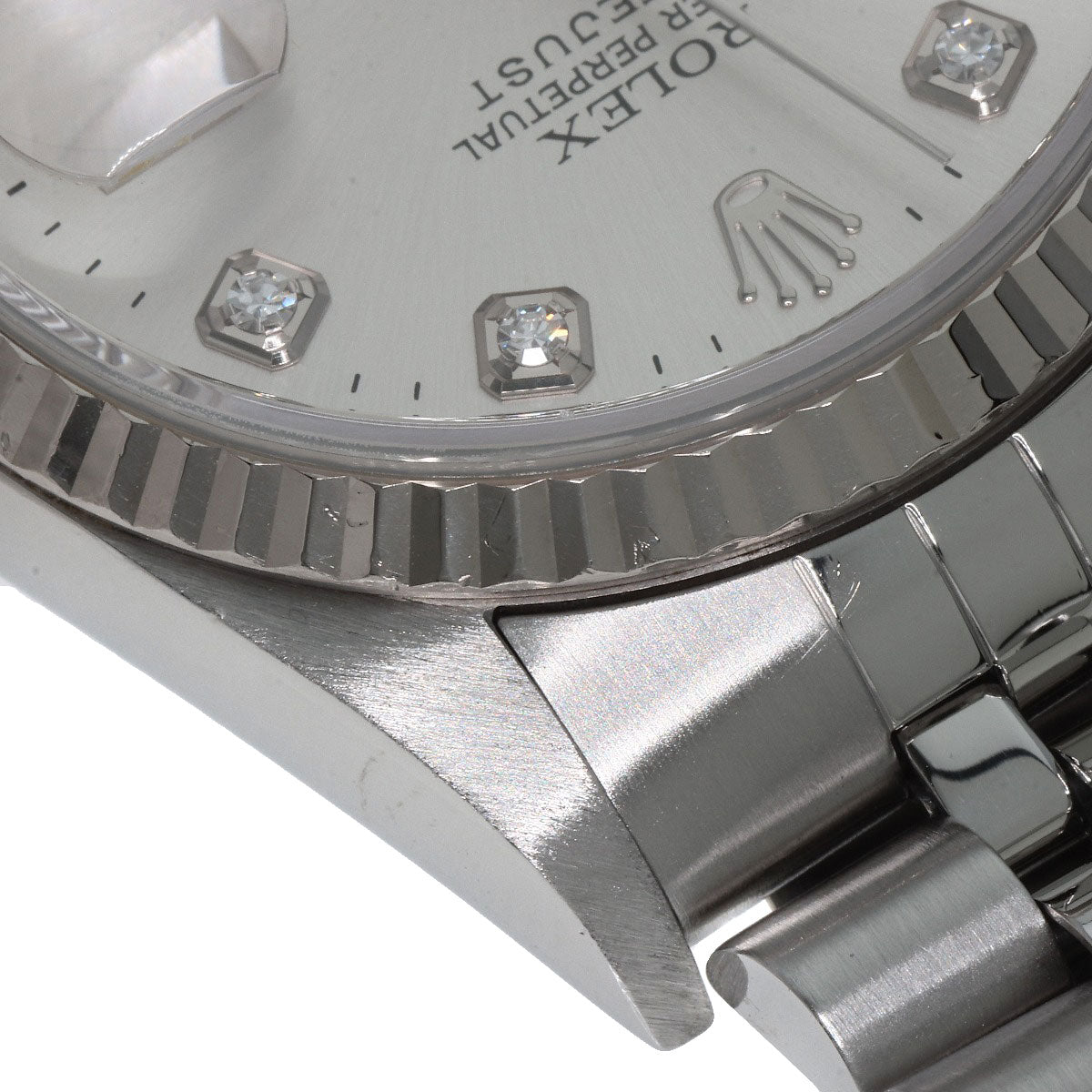 ROLEX ロレックス 16234G デイトジャスト 10P ダイヤモンド 腕時計 SS メンズ 中古