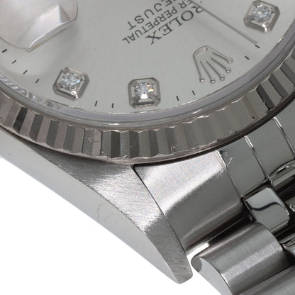 ROLEX ロレックス 16234G デイトジャスト 10P ダイヤモンド 腕時計 SS メンズ 中古