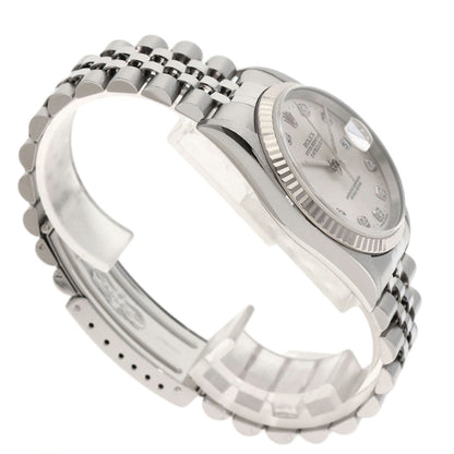 ROLEX ロレックス 16234G デイトジャスト 10P ダイヤモンド 腕時計 SS メンズ 中古
