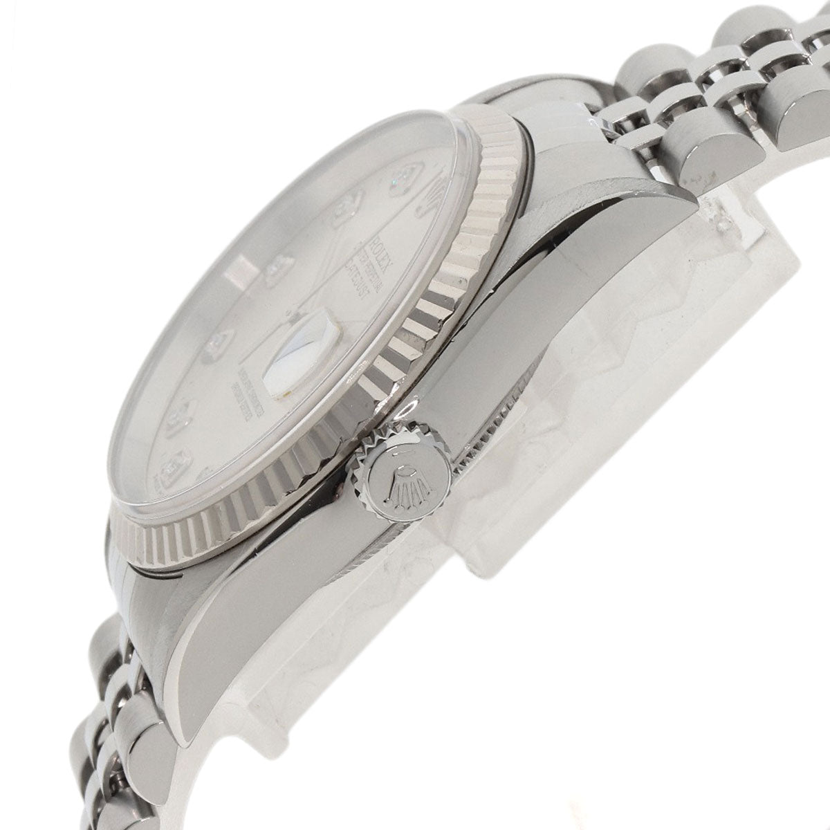 ROLEX ロレックス 16234G デイトジャスト 10P ダイヤモンド 腕時計 SS メンズ 中古
