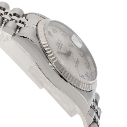 ROLEX ロレックス 16234G デイトジャスト 10P ダイヤモンド 腕時計 SS メンズ 中古