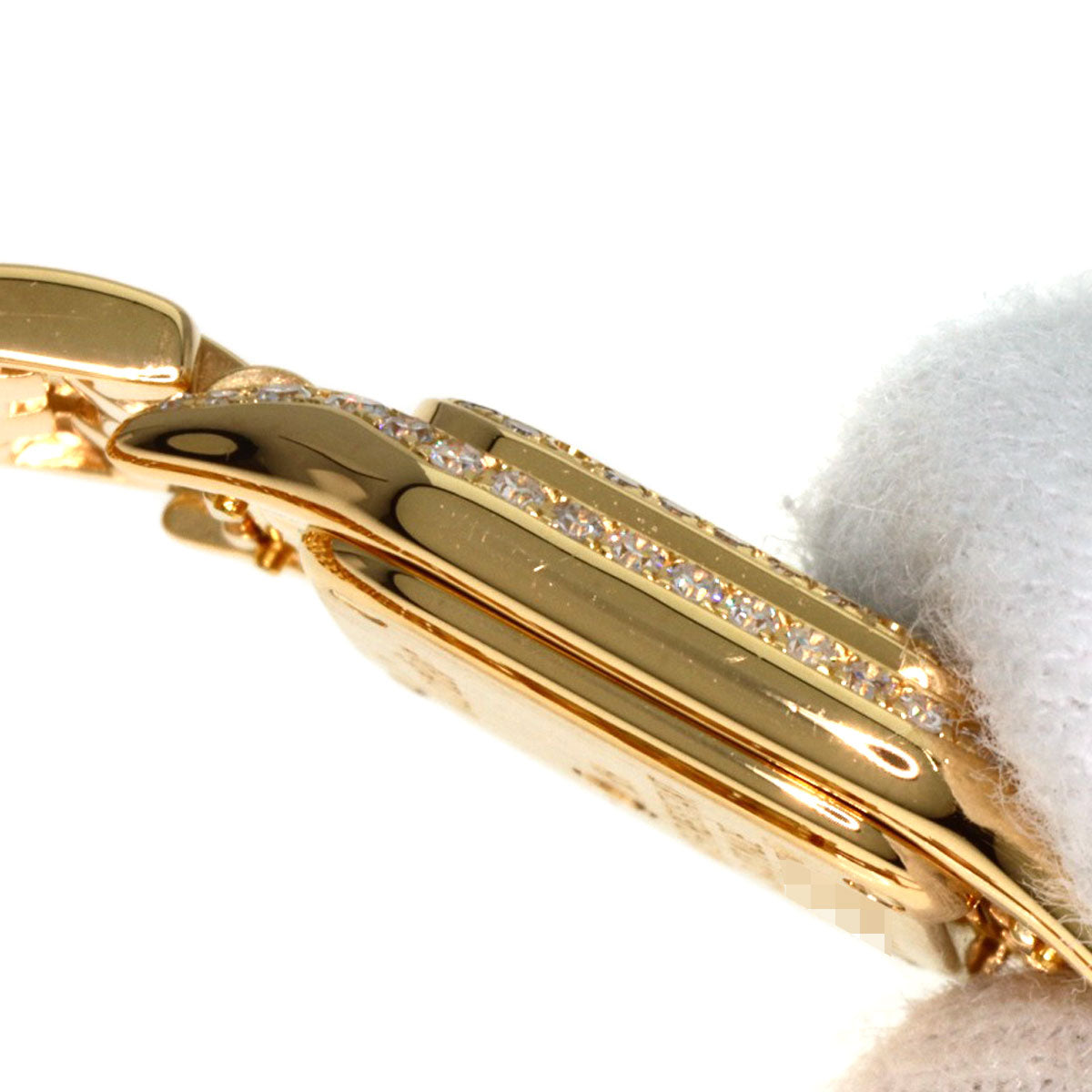 CARTIER カルティエ WF3164FR ミニパンテール 2重ベゼル ダイヤモンド 腕時計 K18YG レディース 中古