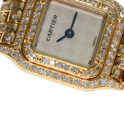 CARTIER カルティエ WF3164FR ミニパンテール 2重ベゼル ダイヤモンド 腕時計 K18YG レディース 中古
