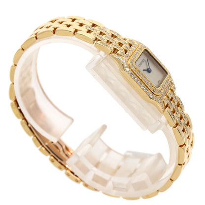 CARTIER カルティエ WF3164FR ミニパンテール 2重ベゼル ダイヤモンド 腕時計 K18YG レディース 中古