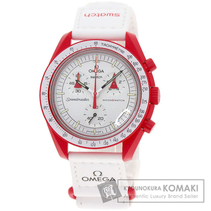 Swatch スウォッチ S033R100 MISSION TO MARS スピードマスター オメガ コラボ 腕時計 セラミック メンズ 中古