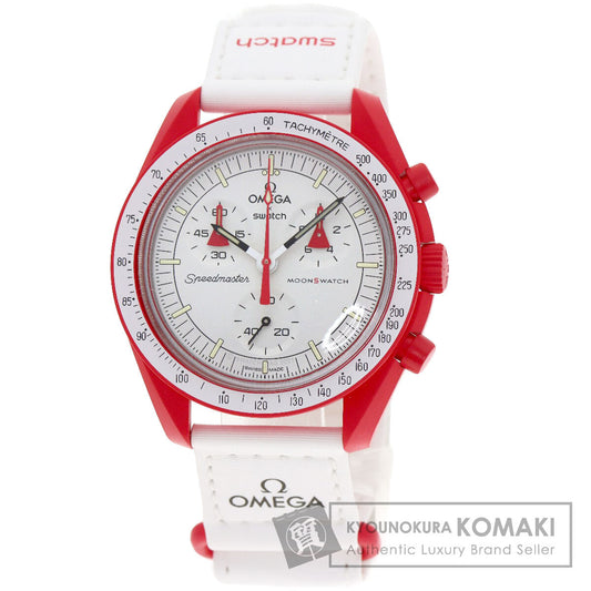 Swatch スウォッチ S033R100 MISSION TO MARS スピードマスター オメガ コラボ 腕時計 セラミック メンズ 中古