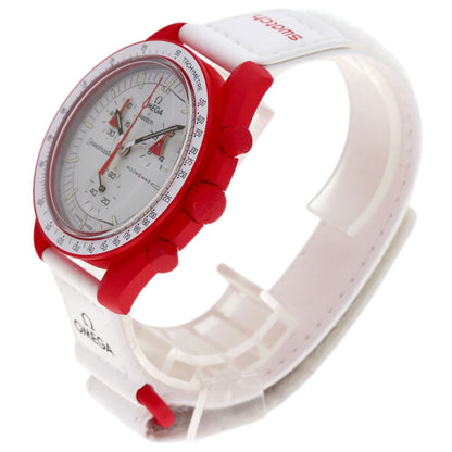 Swatch スウォッチ S033R100 MISSION TO MARS スピードマスター オメガ コラボ 腕時計 セラミック メンズ 中古