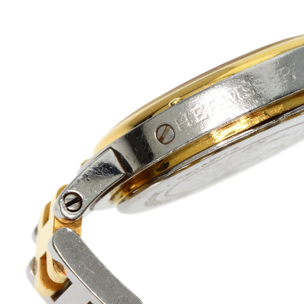 HERMES エルメス クリッパー 旧ベルト 腕時計 SS レディース 中古