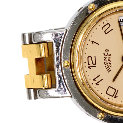 HERMES エルメス クリッパー 旧ベルト 腕時計 SS レディース 中古
