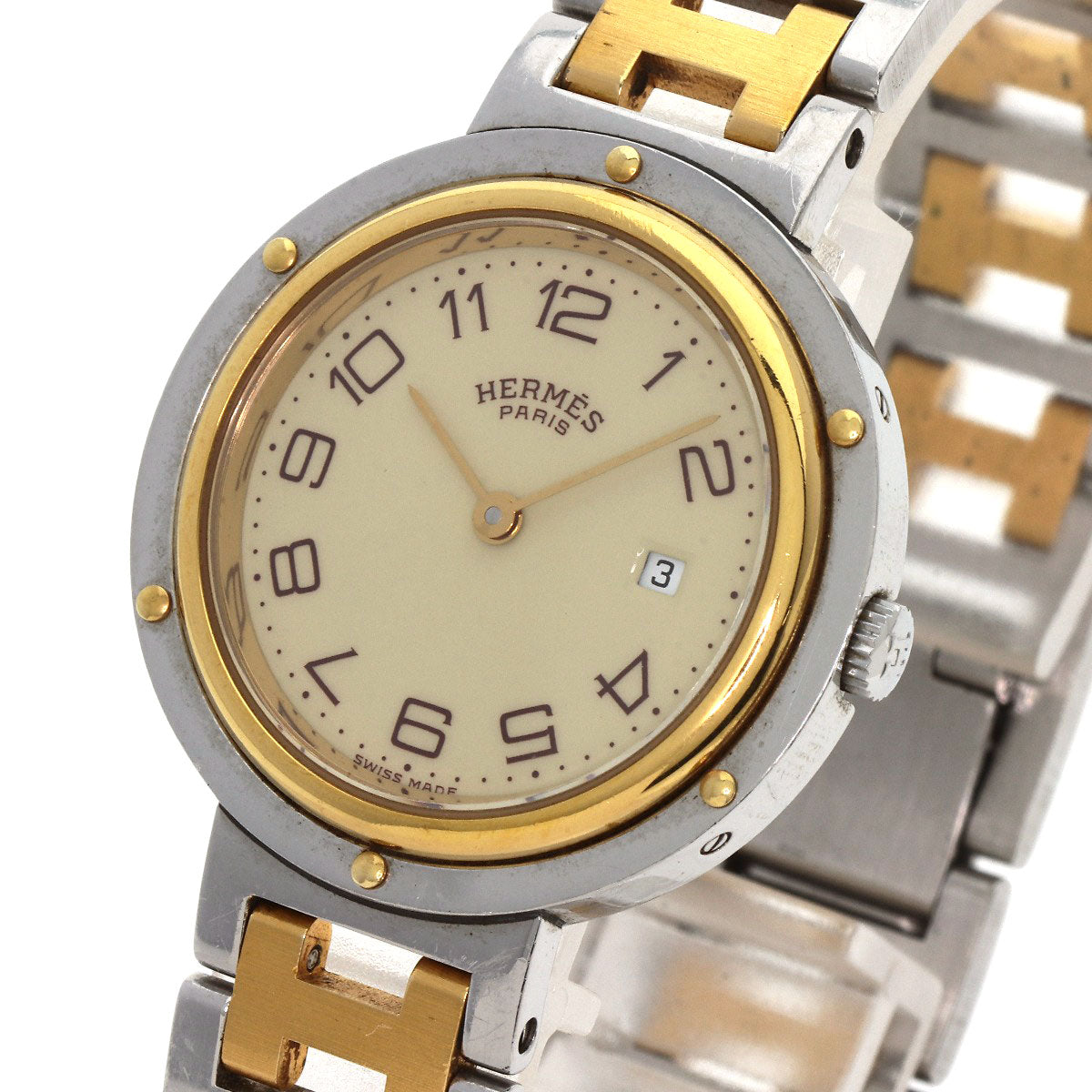 HERMES エルメス クリッパー 腕時計 SS レディース 中古