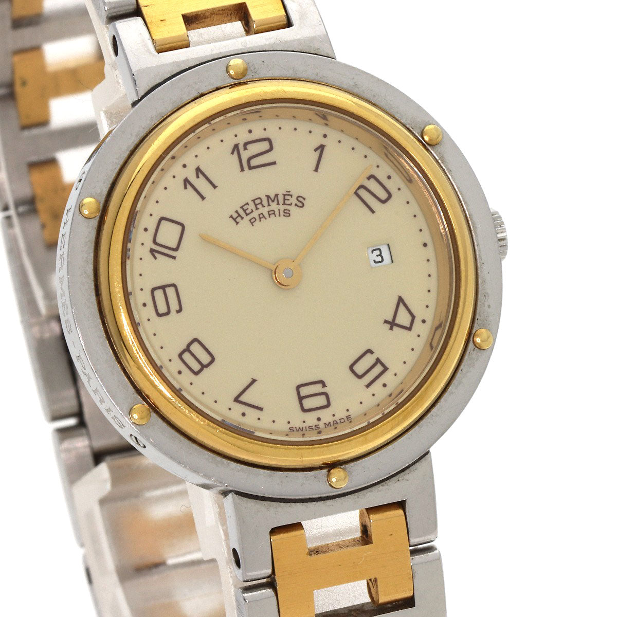 HERMES エルメス クリッパー 腕時計 SS レディース 中古