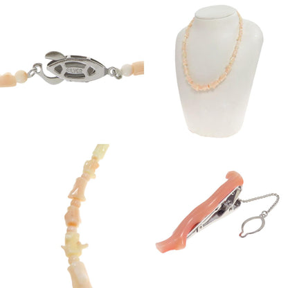 SELECT JEWELRY セレクトジュエリー ターコイズ 珊瑚 サンゴ 5点セット ネックレス 金属製 レディース 中古