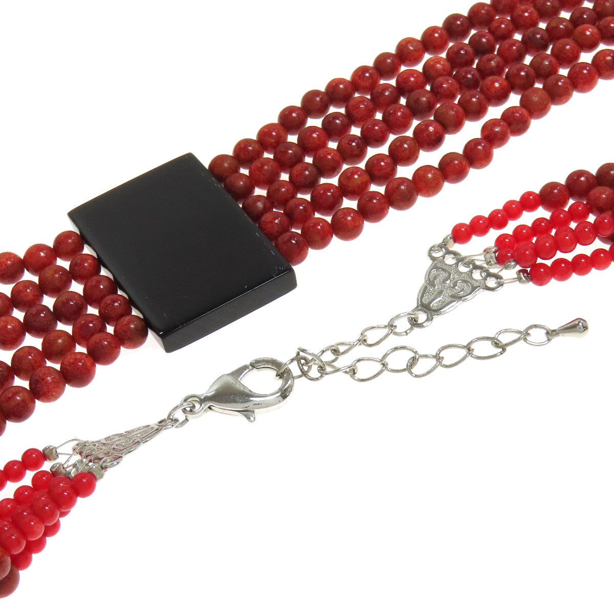 SELECT JEWELRY セレクトジュエリー ターコイズ 珊瑚 サンゴ 5点セット ネックレス 金属製 レディース 中古