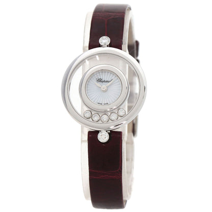 Chopard ショパール 209415-1001 ハッピーダイヤモンド アイコン 腕時計 K18WG レディース 中古