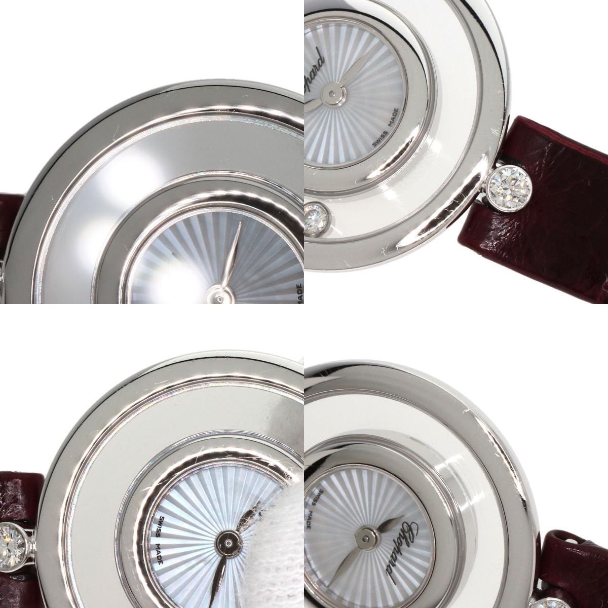 Chopard ショパール 209415-1001 ハッピーダイヤモンド アイコン 腕時計 K18WG レディース 中古