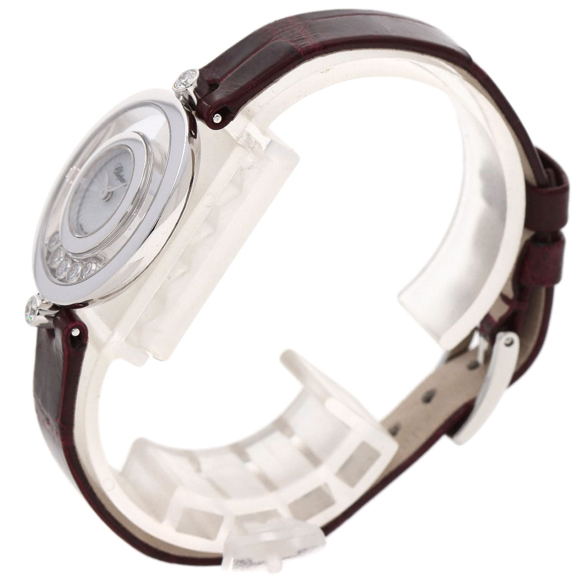 Chopard ショパール 209415-1001 ハッピーダイヤモンド アイコン 腕時計 K18WG レディース 中古