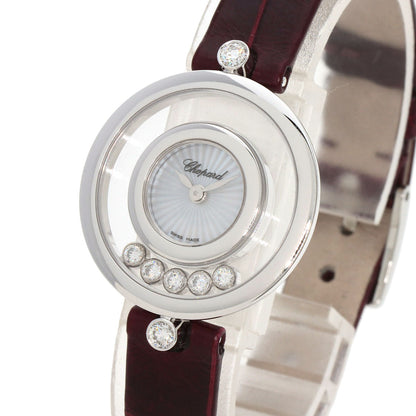 Chopard ショパール 209415-1001 ハッピーダイヤモンド アイコン 腕時計 K18WG レディース 中古