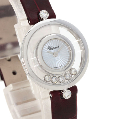 Chopard ショパール 209415-1001 ハッピーダイヤモンド アイコン 腕時計 K18WG レディース 中古