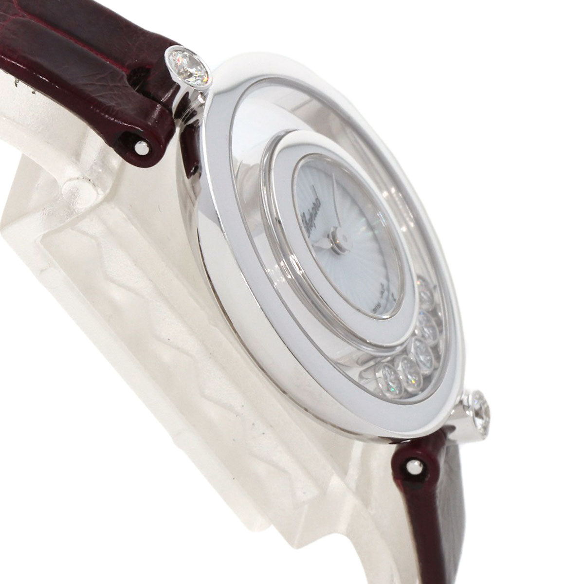 Chopard ショパール 209415-1001 ハッピーダイヤモンド アイコン 腕時計 K18WG レディース 中古