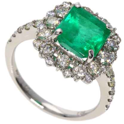 SELECT JEWELRY セレクトジュエリー エメラルド ダイヤモンド リング・指輪 PT950 レディース 中古