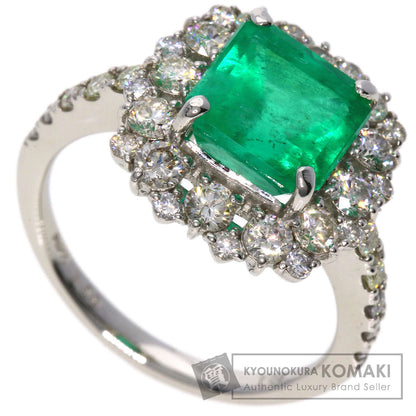 SELECT JEWELRY セレクトジュエリー エメラルド ダイヤモンド リング・指輪 PT950 レディース 中古