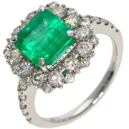 SELECT JEWELRY セレクトジュエリー エメラルド ダイヤモンド リング・指輪 PT950 レディース 中古