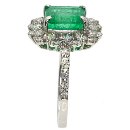 SELECT JEWELRY セレクトジュエリー エメラルド ダイヤモンド リング・指輪 PT950 レディース 中古