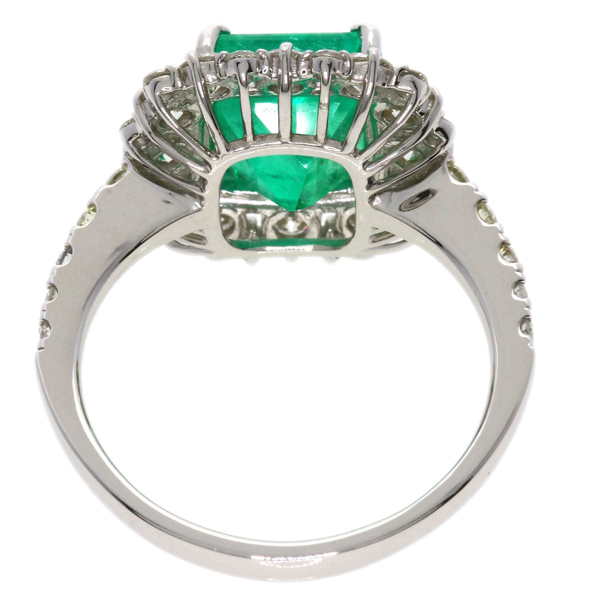 SELECT JEWELRY セレクトジュエリー エメラルド ダイヤモンド リング・指輪 PT950 レディース 中古