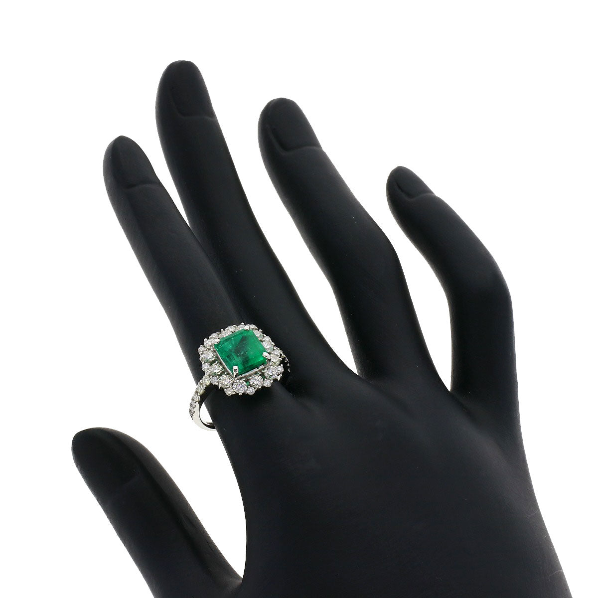 SELECT JEWELRY セレクトジュエリー エメラルド ダイヤモンド リング・指輪 PT950 レディース 中古