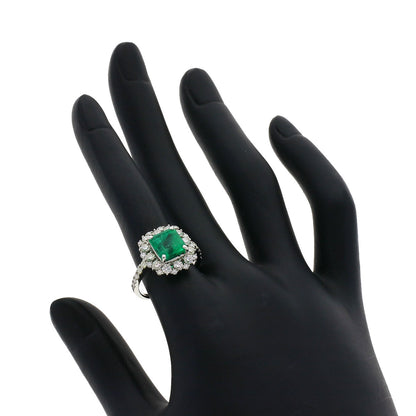 SELECT JEWELRY セレクトジュエリー エメラルド ダイヤモンド リング・指輪 PT950 レディース 中古
