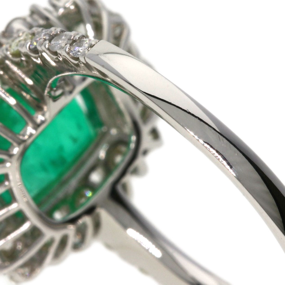 SELECT JEWELRY セレクトジュエリー エメラルド ダイヤモンド リング・指輪 PT950 レディース 中古
