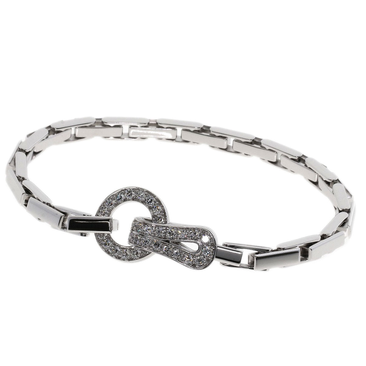 CARTIER カルティエ アグラフ ダイヤモンド ブレスレット K18WG レディース 中古