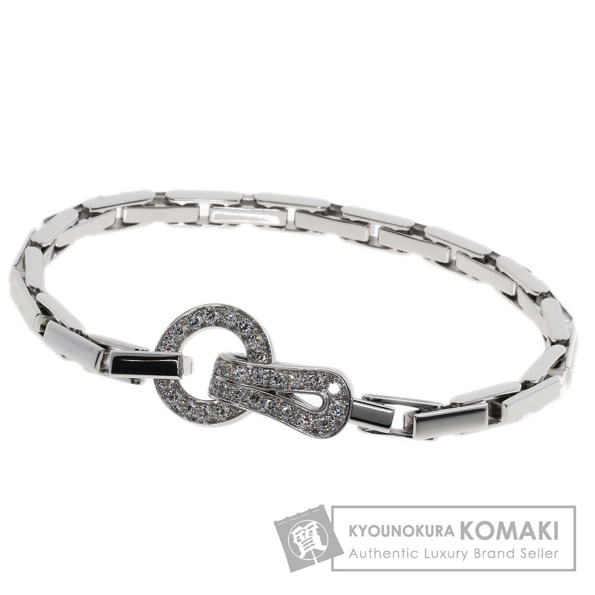 CARTIER カルティエ アグラフ ダイヤモンド ブレスレット K18WG レディース 中古