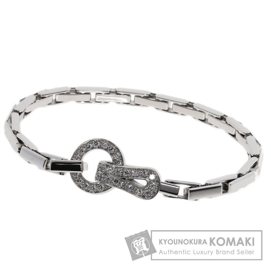 CARTIER カルティエ アグラフ ダイヤモンド ブレスレット K18WG レディース 中古