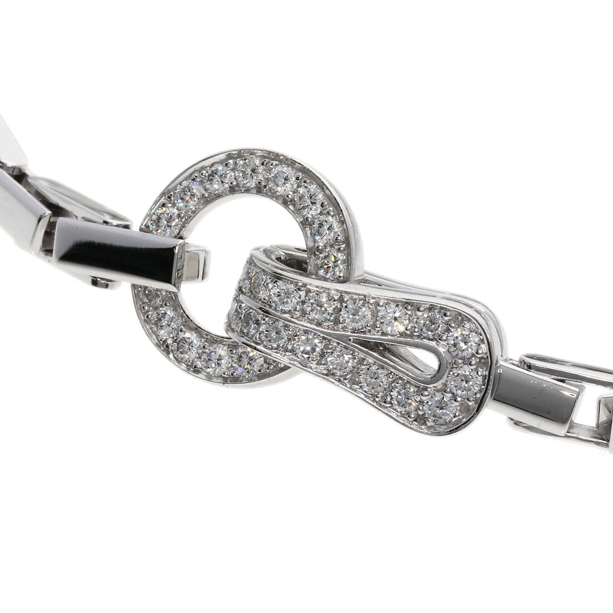 CARTIER カルティエ アグラフ ダイヤモンド ブレスレット K18WG レディース 中古