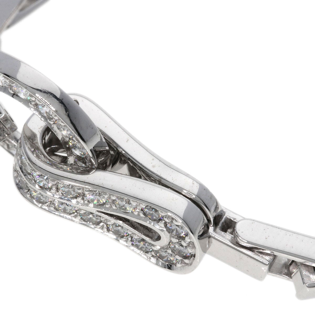 CARTIER カルティエ アグラフ ダイヤモンド ブレスレット K18WG レディース 中古