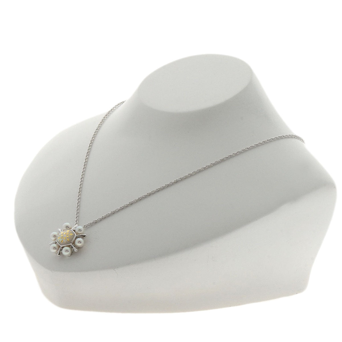 MIKIMOTO ミキモト ピクウェ アコヤパール 真珠 ネックレス K18WG レディース 中古
