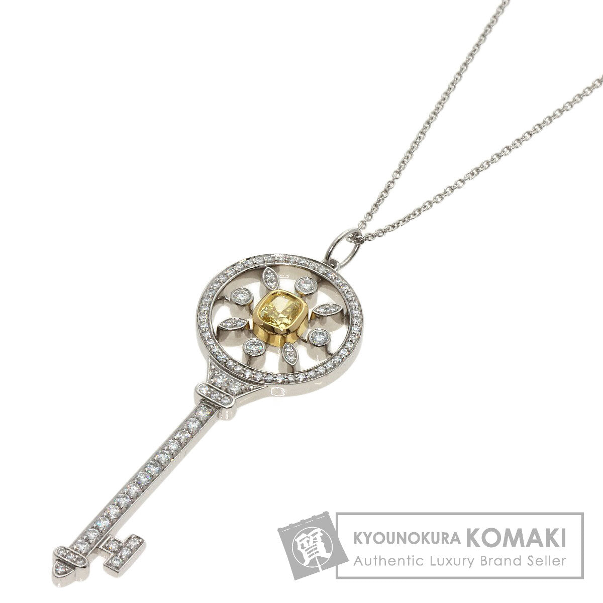 TIFFANY&Co. ティファニー スターキー イエローダイヤモンド ネックレス K18WG レディース 中古