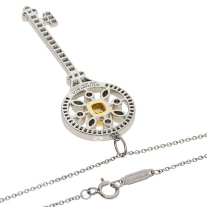 TIFFANY&Co. ティファニー スターキー イエローダイヤモンド ネックレス K18WG レディース 中古