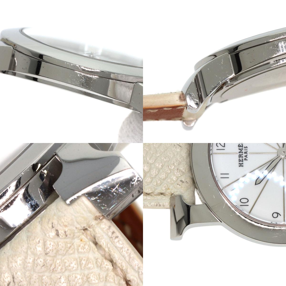 HERMES エルメス HR1.510 Hウォッチ ロンド 腕時計 SS レディース 中古