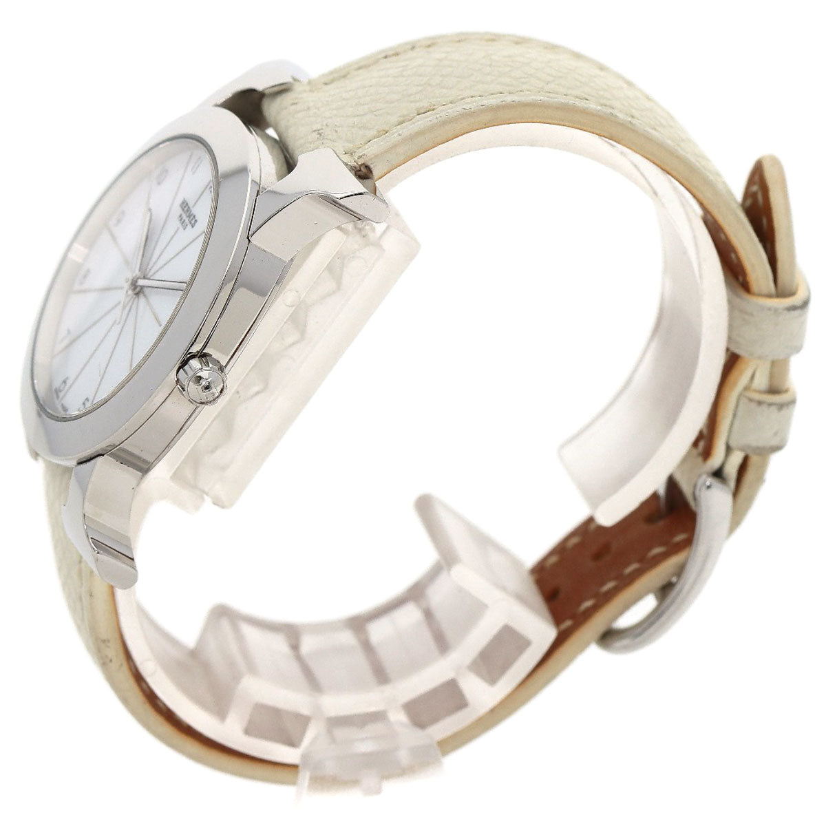 HERMES エルメス HR1.510 Hウォッチ ロンド 腕時計 SS レディース 中古
