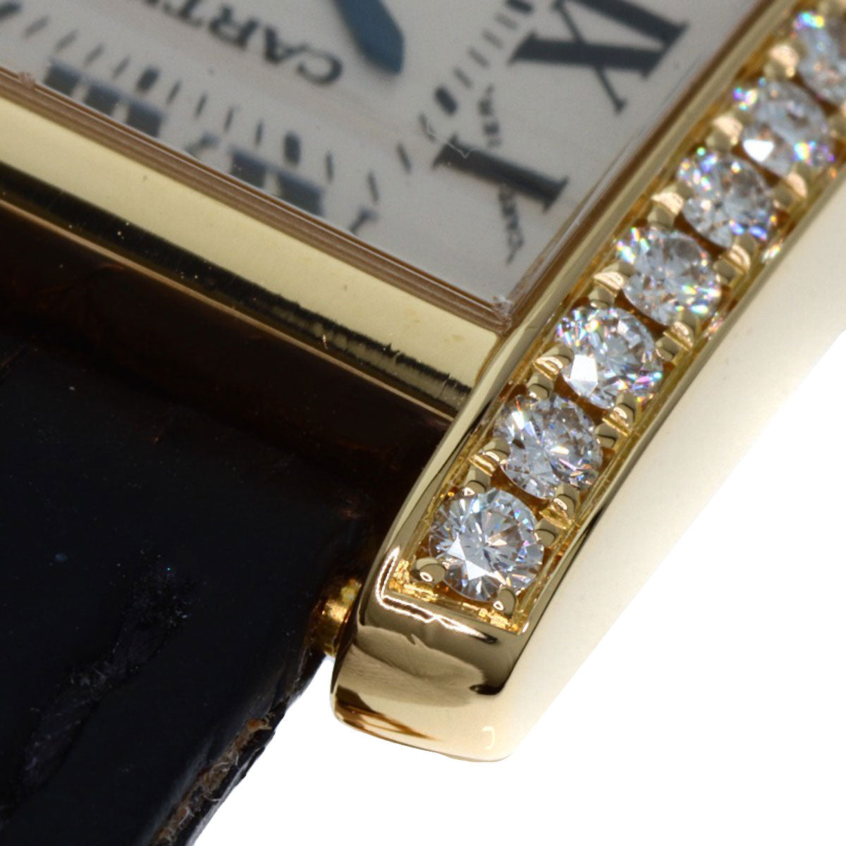 CARTIER カルティエ WE100151 タンクフランセーズ SM 腕時計 K18YG レディース 中古