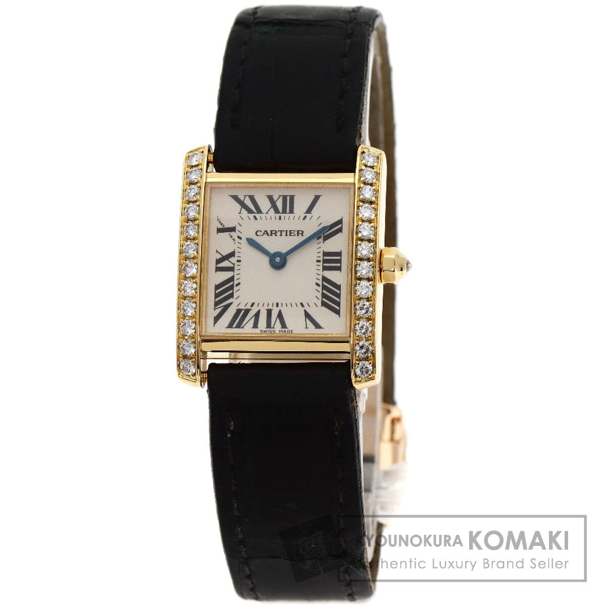 CARTIER カルティエ WE100151 タンクフランセーズ SM 腕時計 K18YG レディース 中古
