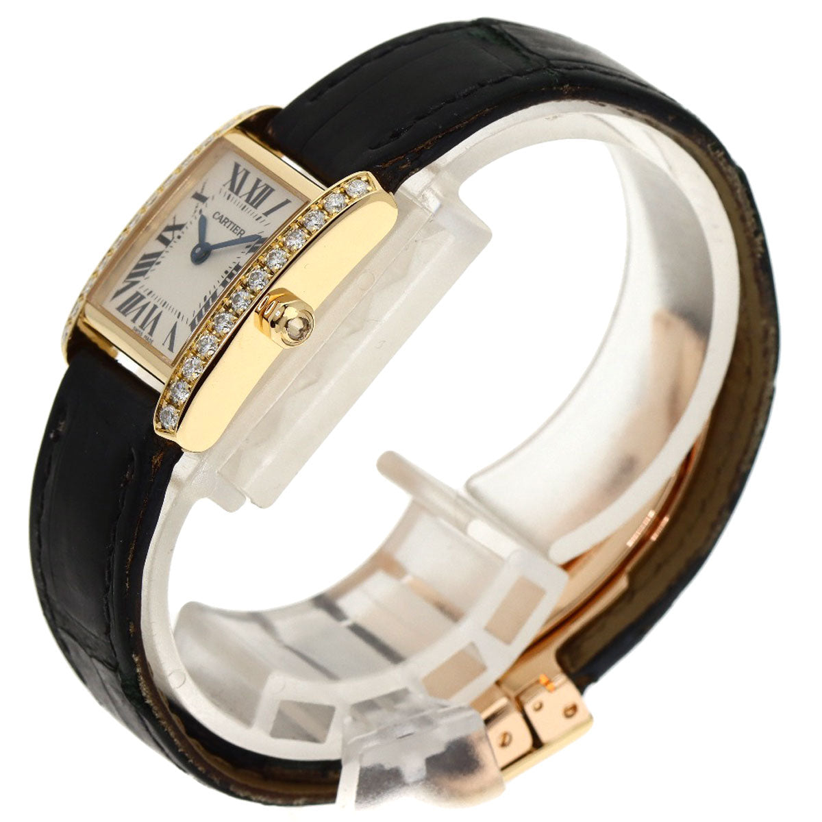 CARTIER カルティエ WE100151 タンクフランセーズ SM 腕時計 K18YG レディース 中古
