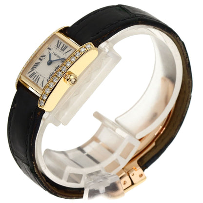 CARTIER カルティエ WE100151 タンクフランセーズ SM 腕時計 K18YG レディース 中古
